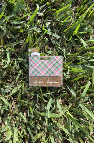 Christmas Plaid Badge Buddy