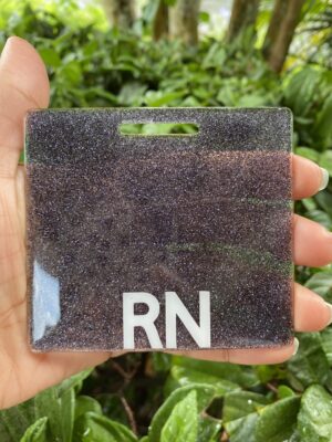 Dark Glitter RN Badge Buddy